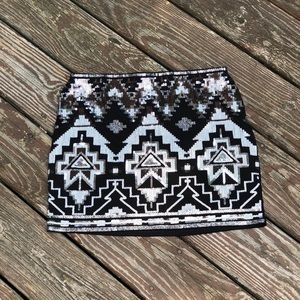 Express sequin skirt. Black. Size XS